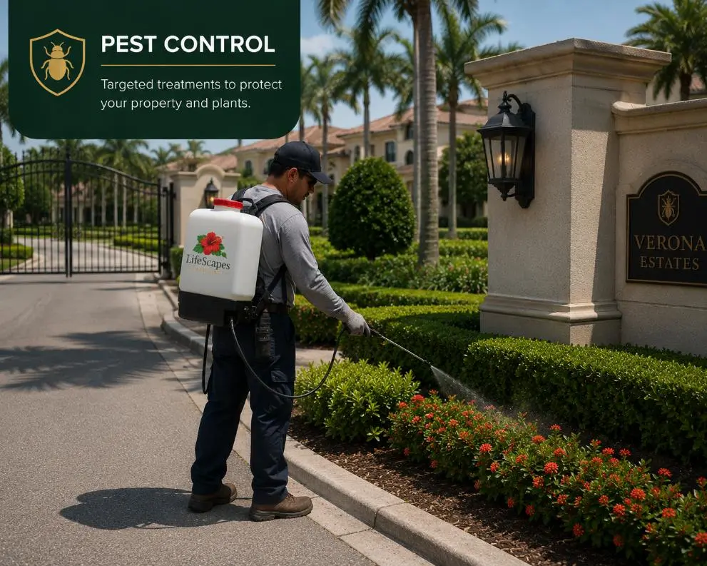 Targeted pest control treatment for ornamental plants
